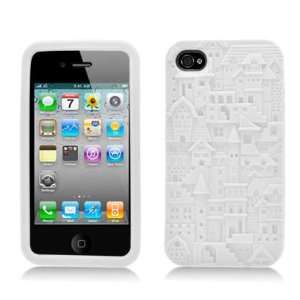  White Building Soft Silicone Laser Cut Skin for Apple 