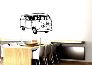VW Camper Van Retro Cool Wall Art Vinyl Sticker/Decal  