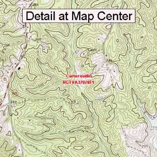  USGS Topographic Quadrangle Map   Cartersville, Virginia 