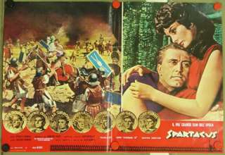 bu73 SPARTACUS KUBRICK DOUGLAS 4 rare POSTER ITALY B  