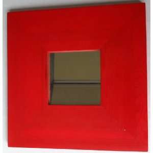    10 X 10 Square Red Mirror Wall Decor Ikea Malma 