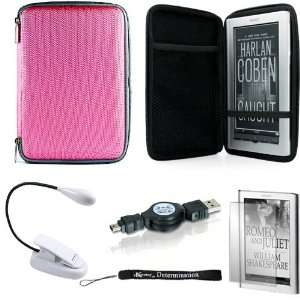  Pink Slim Stylish Hard Cover Nylon Protective Carrying 