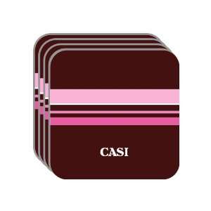 Personal Name Gift   CASI Set of 4 Mini Mousepad Coasters (pink 