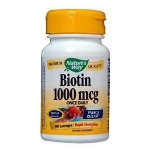  Natures Way Biotin 1000 mcg 100 loz Health & Personal 