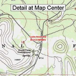 USGS Topographic Quadrangle Map   Casto Reservoir, Colorado (Folded 