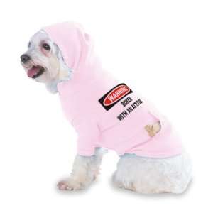 Boxer with an attitude Hooded (Hoody) T Shirt with pocket for your Dog 