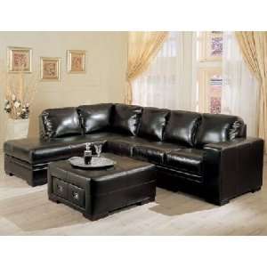  Coaster Roma Dark Chocolate Color Leather Living Room Set 
