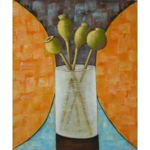  Poppy in a vase Oil Painting on Canvas Hand Made Replica 