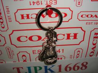   AUTHENTIC NEW Coach Silver Boxing Glove key chain key fob F 93066