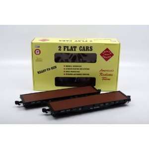  Aristo Craft G Gauge D&RGW 20 Stale Flat Car Twin Pack 
