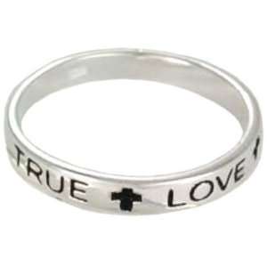  True Love Waits Thin Band Sterling Silver Ring Size 8 