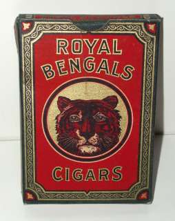 Royal Bengals Cigar Tobacco Cardboard Container   P. Lorillard Co 