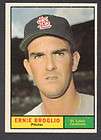1961 POST CEREAL Ernie Broglio 179 Cardinals PSA 8  