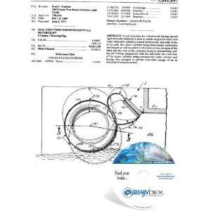  NEW Patent CD for SEAL STRUCTURE FOR RIGID SIDEWALL 