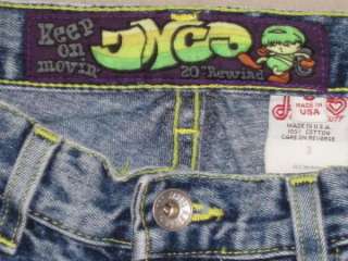 JNCO Girlie Stuff size Jr 3 rewind denim wide leg jeans  