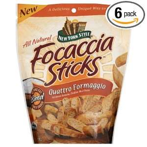 NY Style Focaccia Sticks Quatro Formagio, 5 ounces (Pack of6)