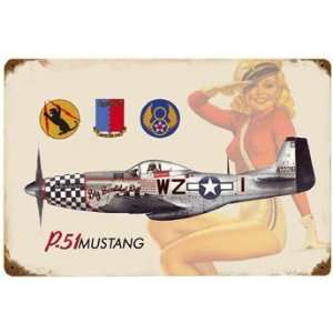  P 51 Mustang Salute Aircraft Sign