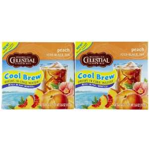 Celestial Seasonings Peach Cool Brew Iced Black Tea Bags, 40 ct, 2 pk