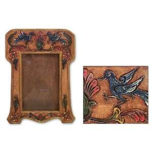  Leather picture frame, Golden Tower (4x6)
