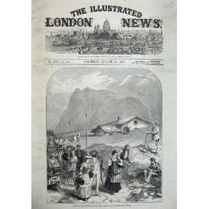    1872 Scene Landslip Savoy Mounth Mont Cenis Tunnel