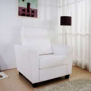    Indiana Leatherette Recliner Chair in White