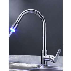Sprinkle®   Solid Brass Pull Down Kitchen Faucet with Color Changing 