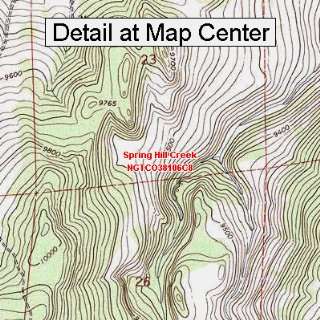  USGS Topographic Quadrangle Map   Spring Hill Creek 