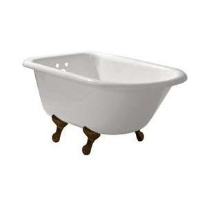  54 Classic Clawfoot Bathtub with Wall Faucet Drillings 
