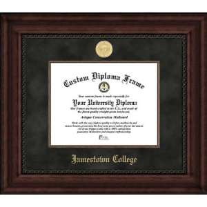 Jamestown College Jimmies   Gold Medallion   Suede Mat   Mahogany 
