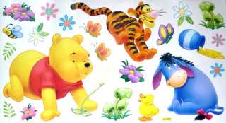   Disney Winnie the Pooh bear & Friends Cartoon funny Wall Stickers