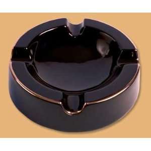  Circulo Black Round Ceramic Cigar Ashtray Automotive