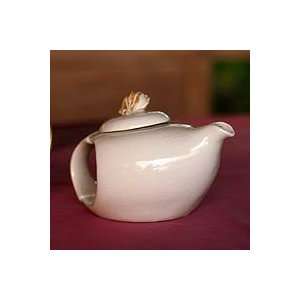 NOVICA Ceramic teapot, Seashell
