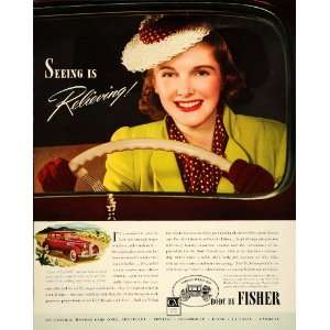  1939 Ad Fischer Body General Motors Woman La Salle Car 