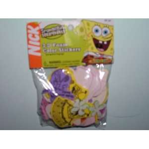  (50 piece) SpongeBob Squarepants 3 D Foam Color Stickers 