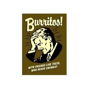 Retro Spoofs Burritos Friends Enemies Magnet CM523  