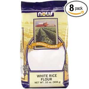 NOW Foods Rice Flour White, 32 Ounce Bags (Pack of 8)  