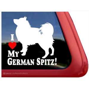  I Love My German Spitz ~ German Spitz Vinyl Window Auto 