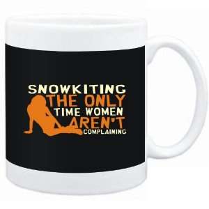  Mug Black  Snowkiting  THE ONLY TIME WOMEN ARENÂ´T 