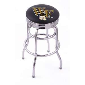 Wake Forest University 25 Double ring swivel bar stool with Chrome 