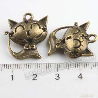 60x Cheshire Cat Antique Bronze Beads 140376 Freeship  