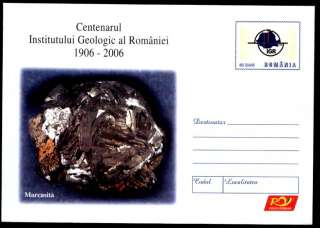 MINERALS,ORTOZA,MARCASIT,AMETIST;STAMP,4 COVERS,ROMANIA  