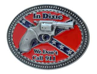 Dixie 911 Gun Belt Buckle Southern Pride Confederate Rebel  