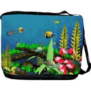 com Rikki KnightTM Tropical Fish in Tank Design Messenger Bag   Book 
