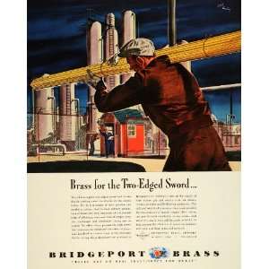  1943 Ad Bridgeport Brass Co CT Refinery Production Copper 