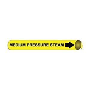 D4072   Pipe Marker Precoiled, Medium Pressure Steam B/Y, Fits 3 3/8 