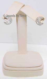 Ladies 14K White Gold Diamond Earrings  