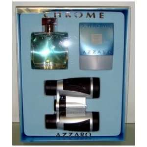 CHROME by Azzaro Gift Set for MEN EDT SPRAY 1.7 OZ & ALL OVER SHAMPOO 