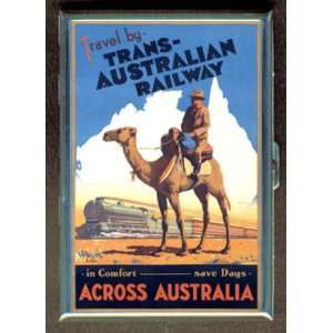  TRAIN AUSTRALIA VINTAGE CAMEL ID CIGARETTE CASE WALLET 