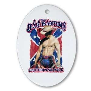  Ornament (Oval) Dixie Traditions Southern Six Pack On 