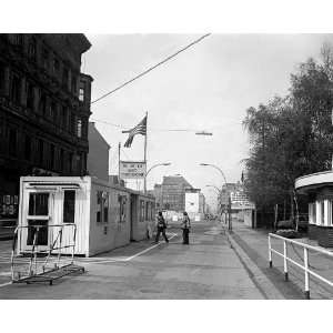  1977 8 1/2 X 11 Photograph of Checkpoint Charlie From 